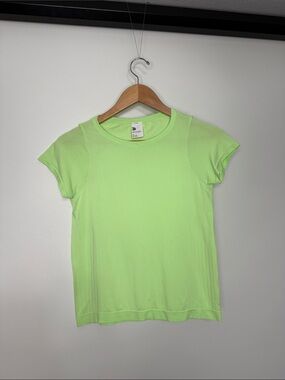 All in Motion Light Green Women's Short Sleeve Seamless Crewneck Top XS